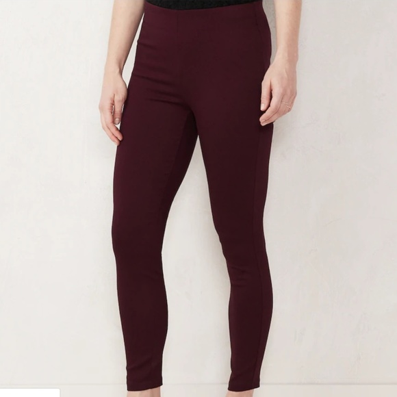 LC Lauren Conrad Pants - — LC Lauren Conrad —Twill Leggings Cranberry Color